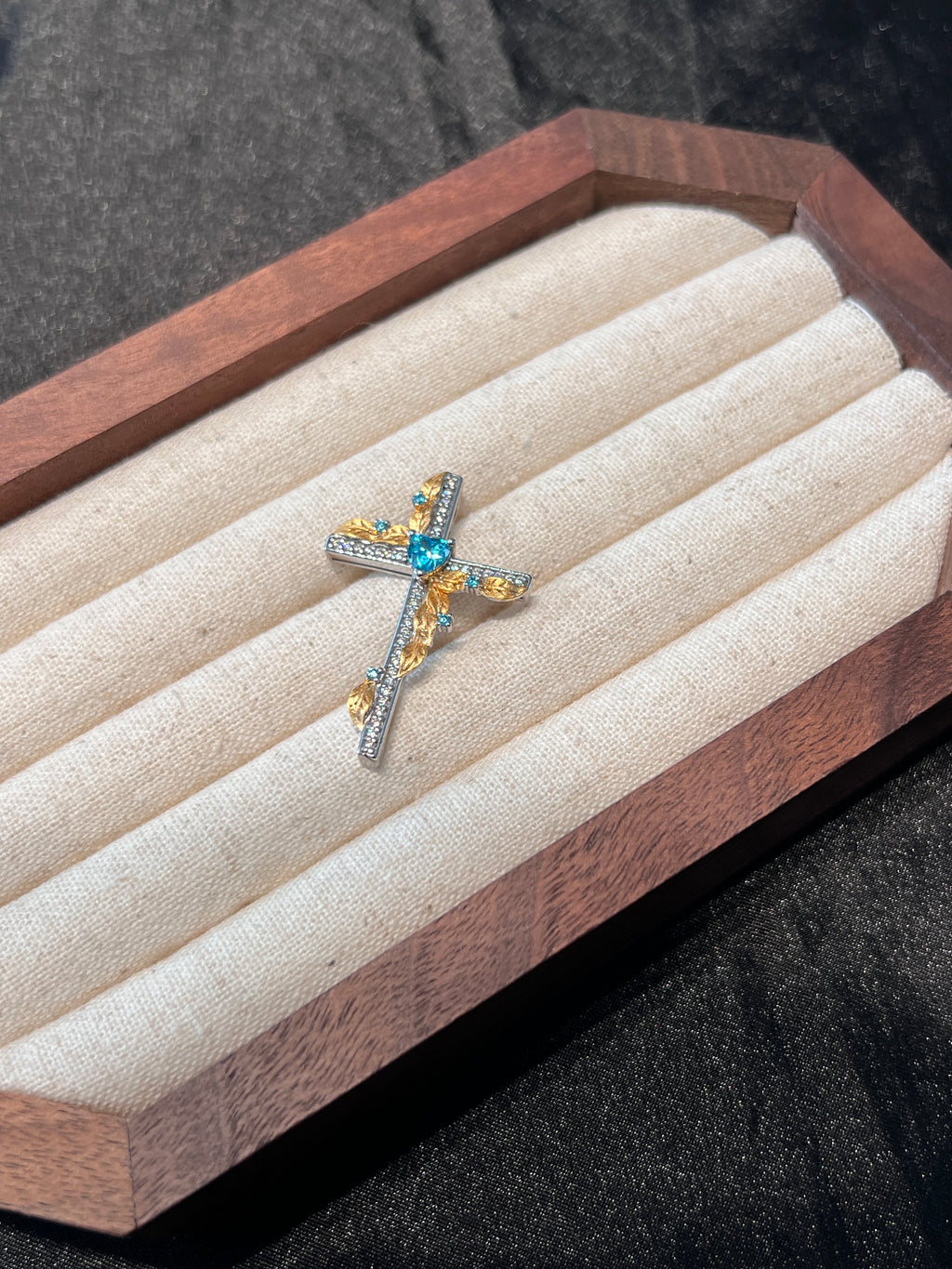Azure Grace Cross Pendant
