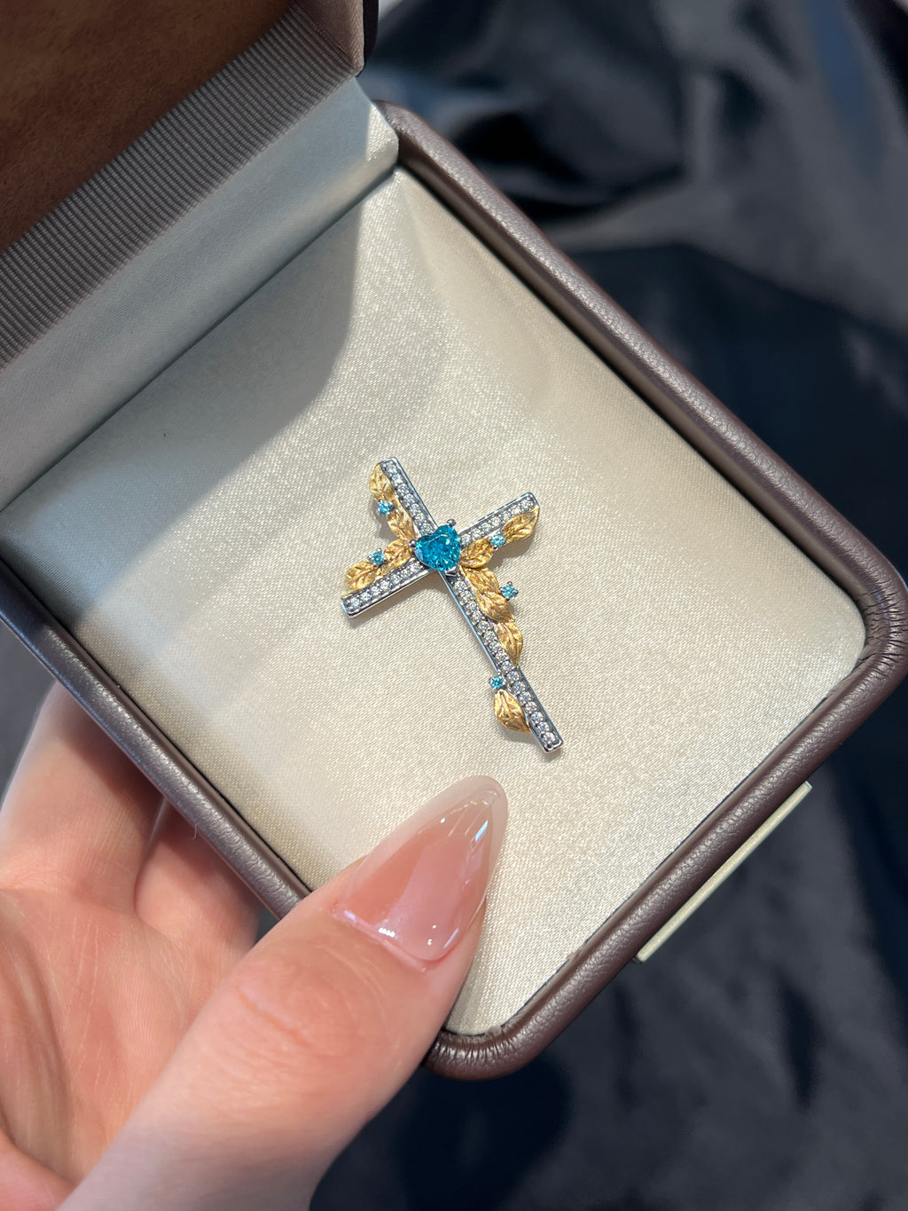 Azure Grace Cross Pendant
