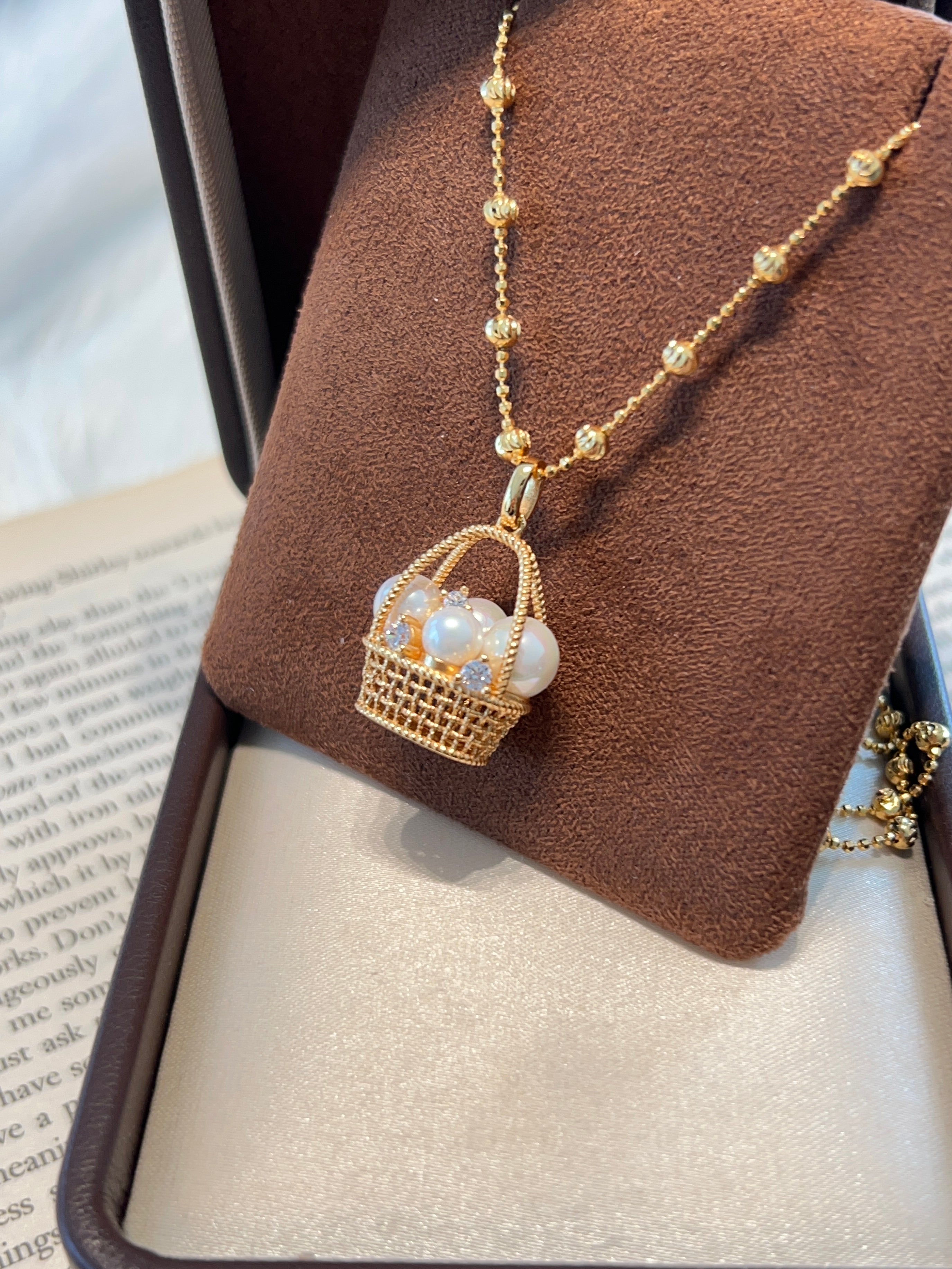 Pearl Basket Pendant
