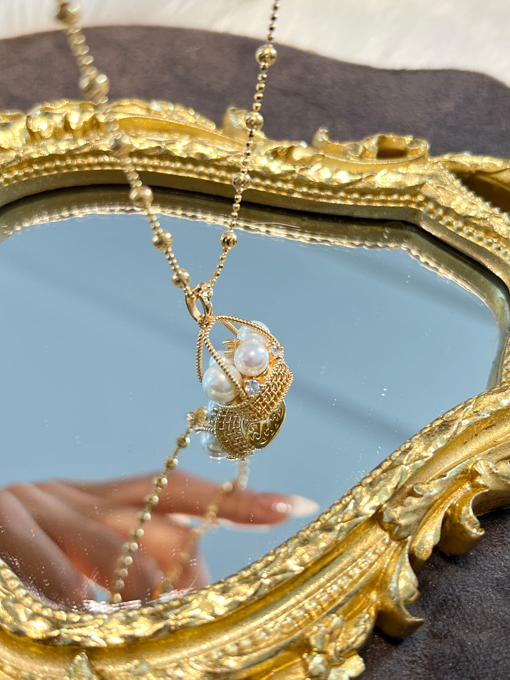 Pearl Basket Pendant