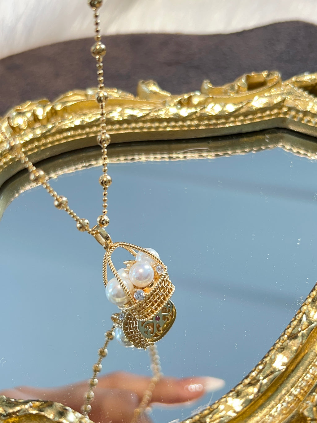 Pearl Basket Pendant
