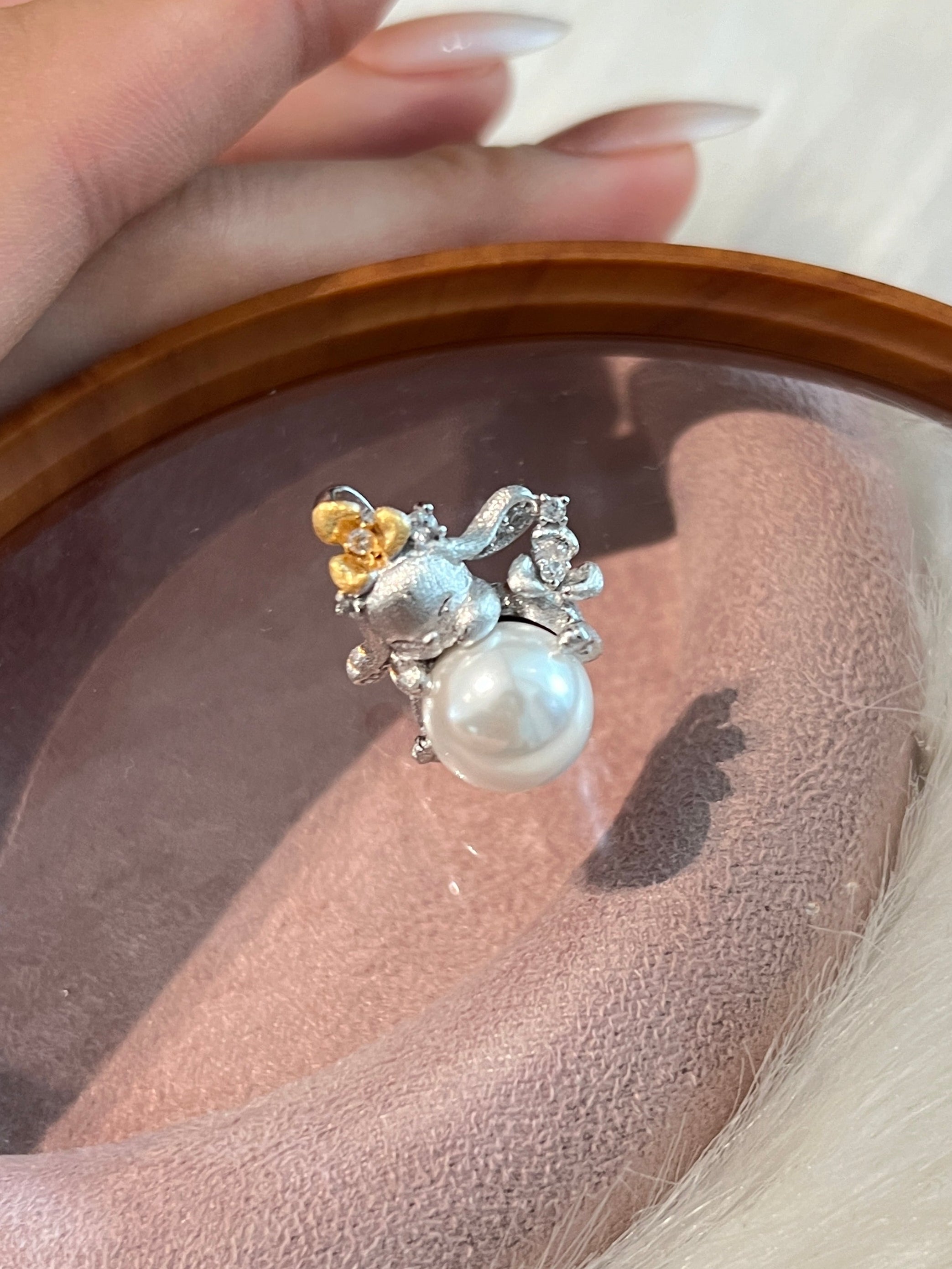 Pearl Keeper Bunny Pendant