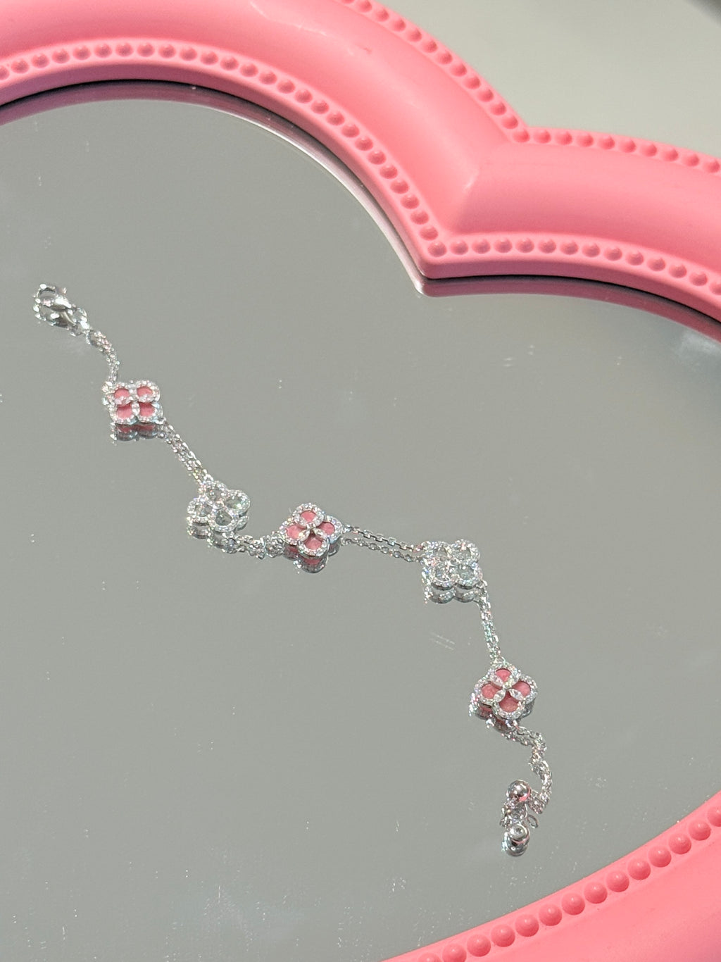 Pink Clover Bracelet