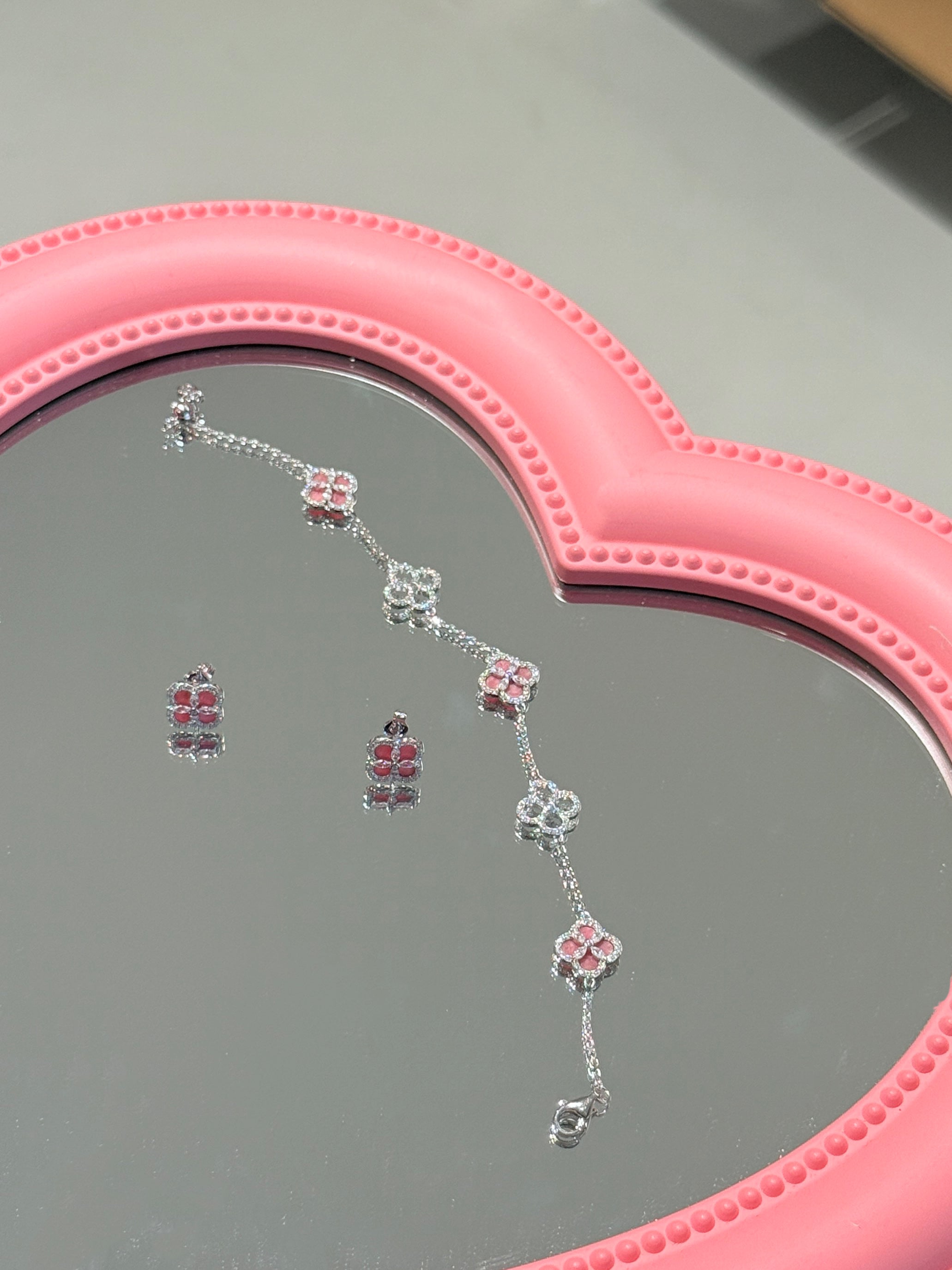 Pink Clover Bracelet