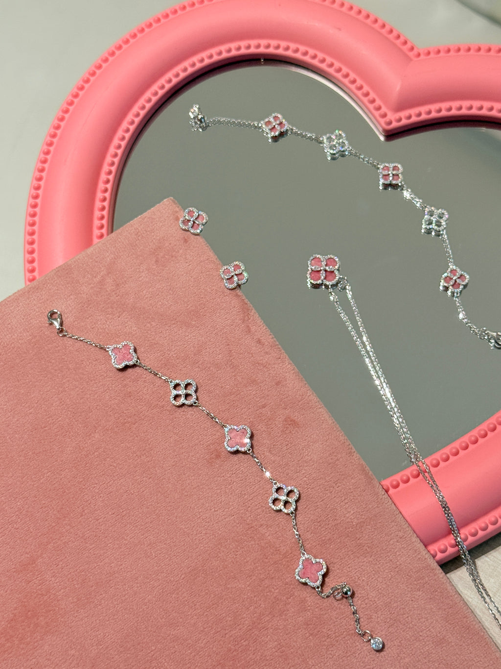 Pink Clover Bracelet