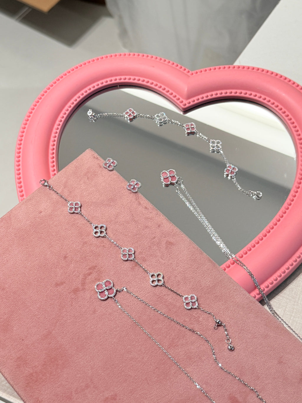 Pink Clover Bracelet
