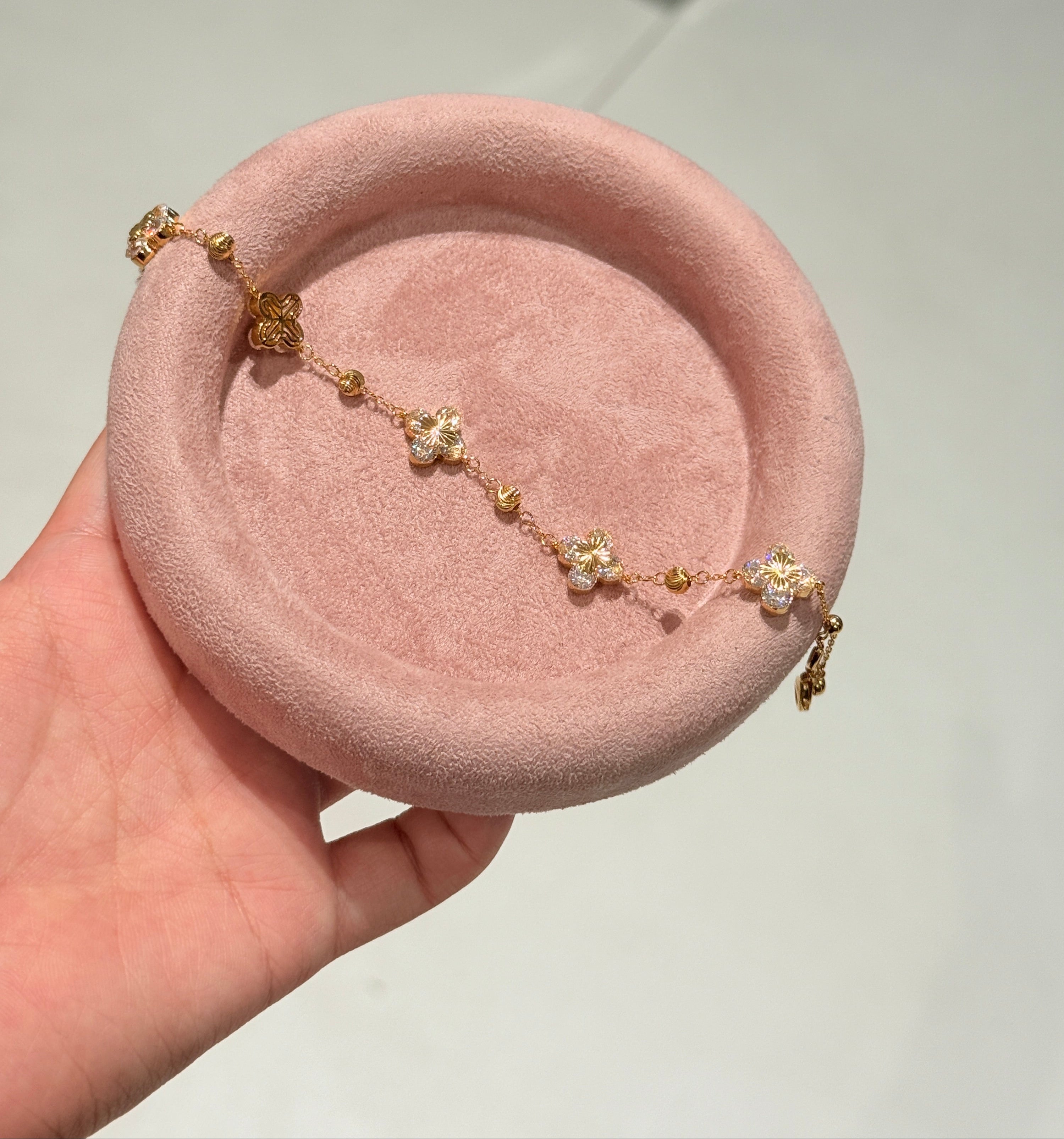 Dainty Clover Chain Bracelet