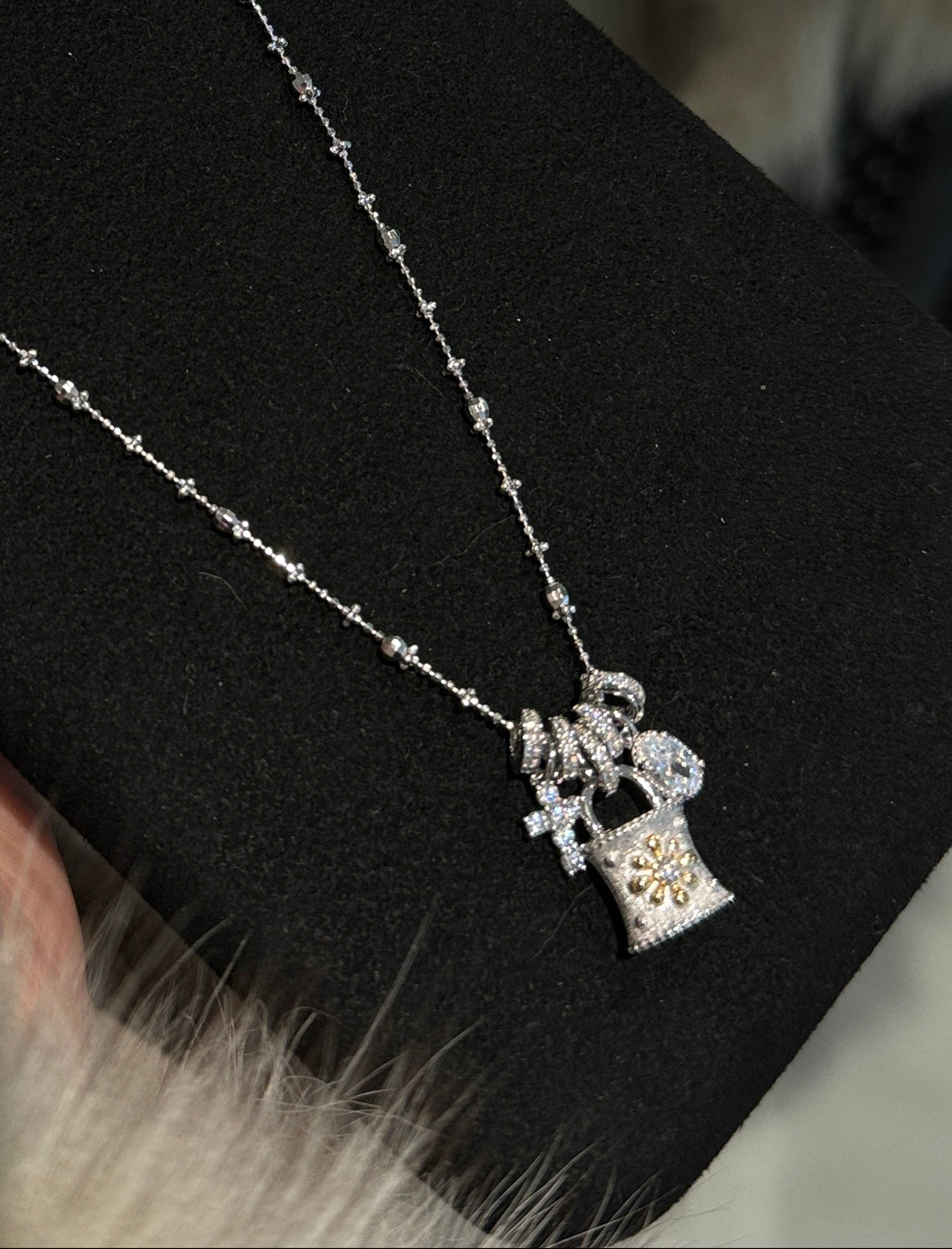 Treasure Lock Charm Necklace