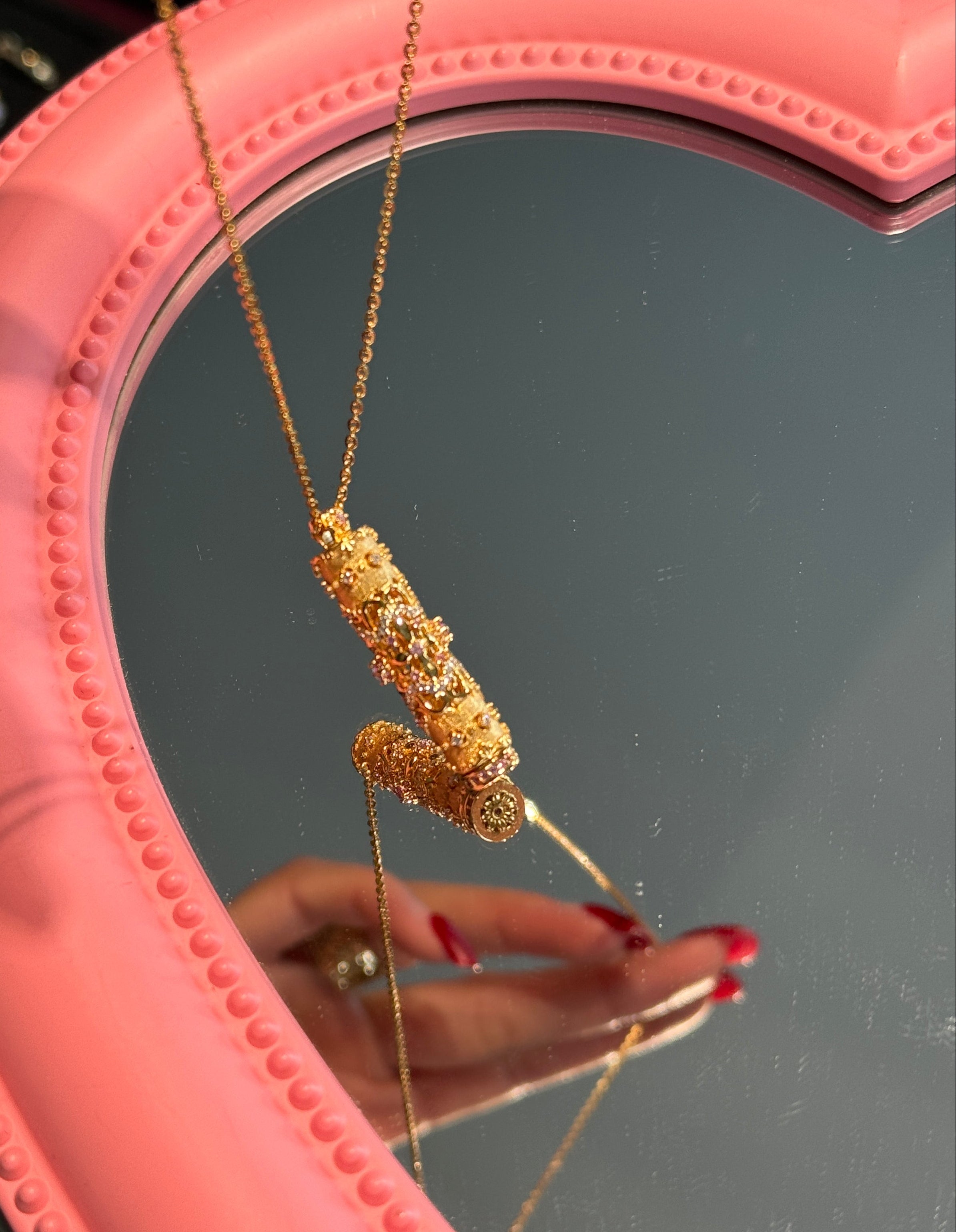 Golden Secret Vial Necklace