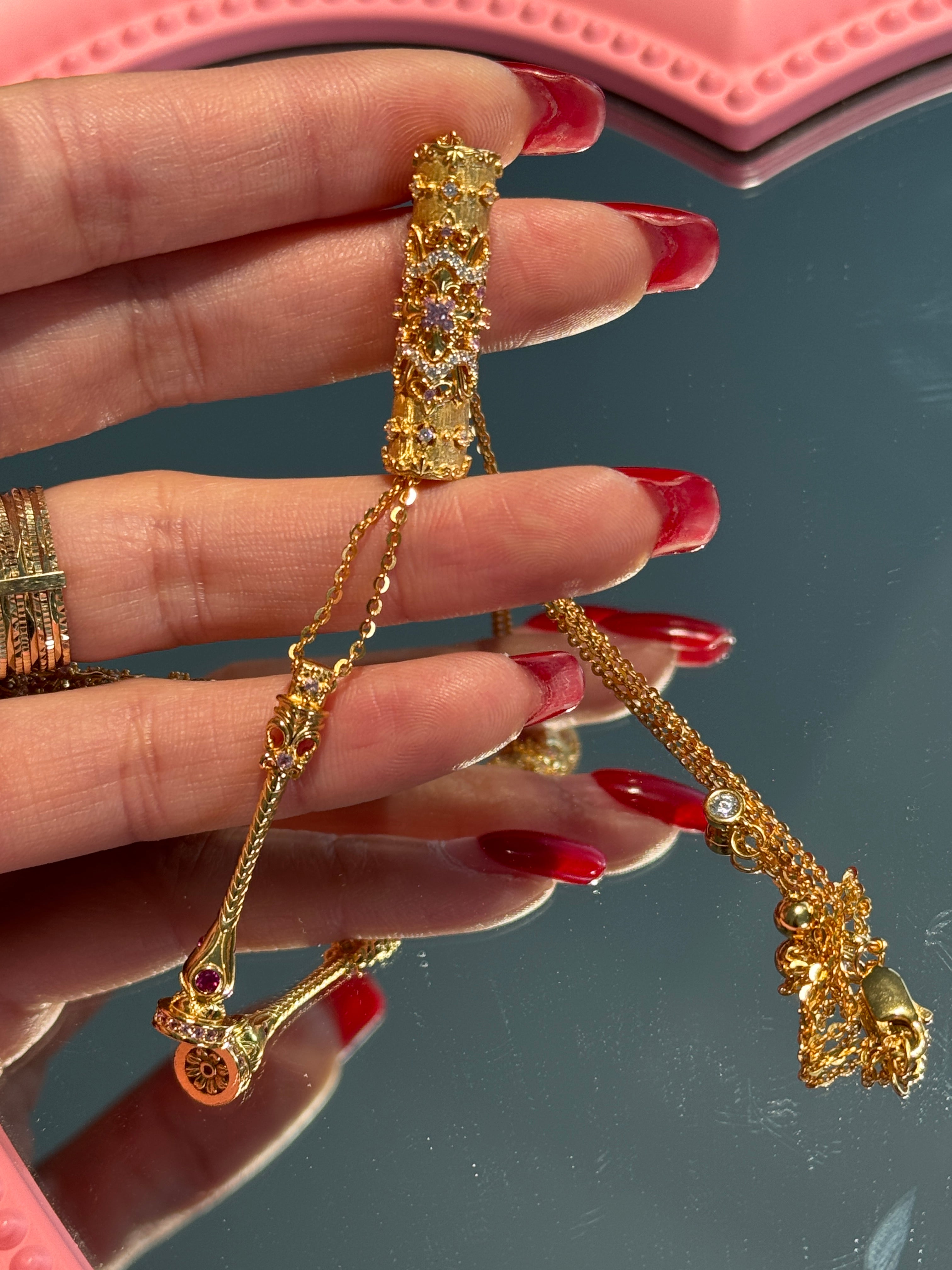 Golden Secret Vial Necklace