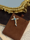Azure Grace Cross Pendant
