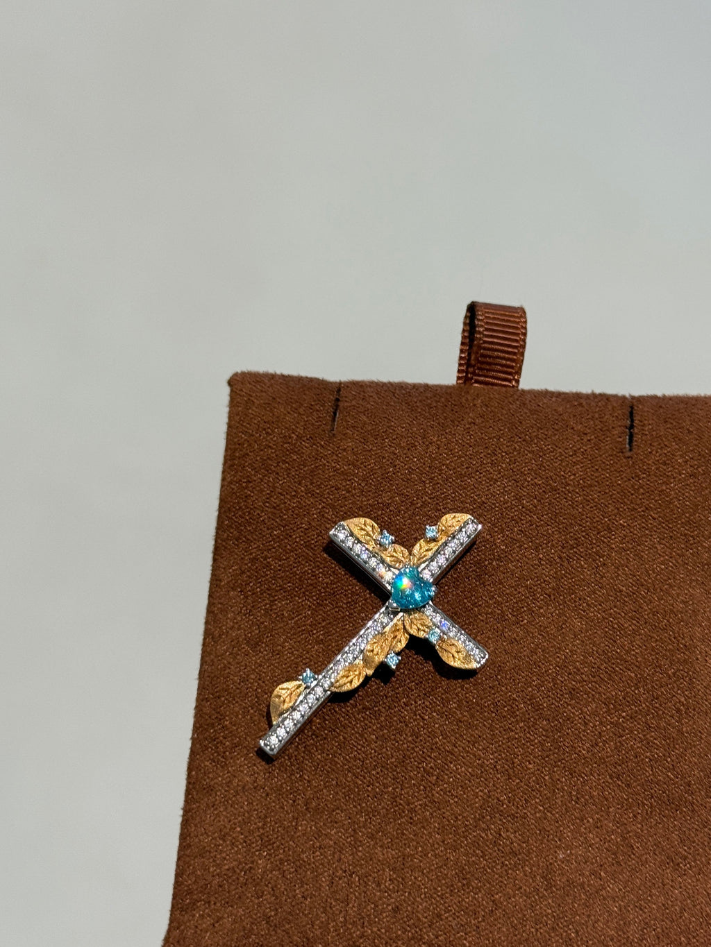 Azure Grace Cross Pendant
