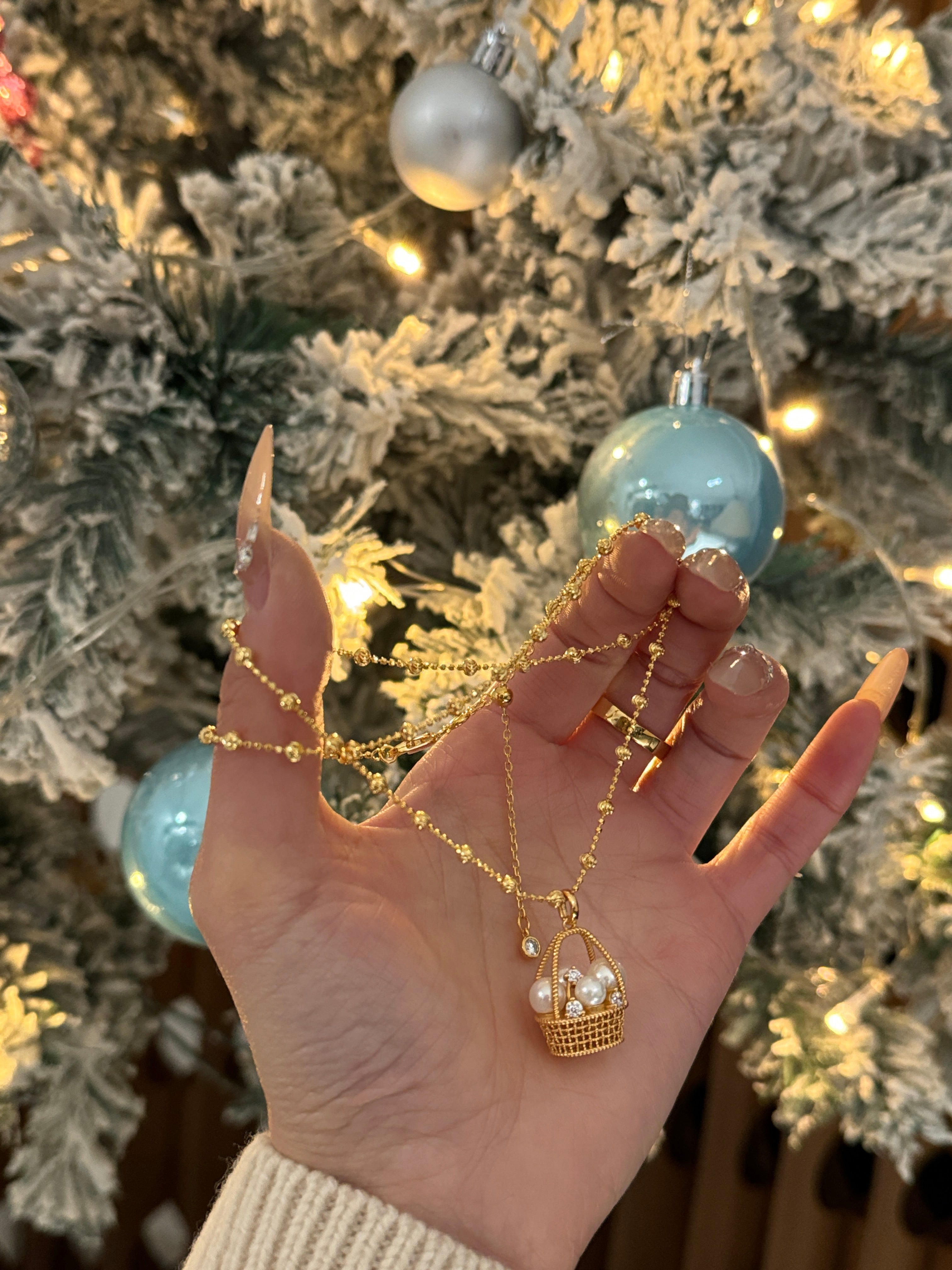 Pearl Basket Pendant