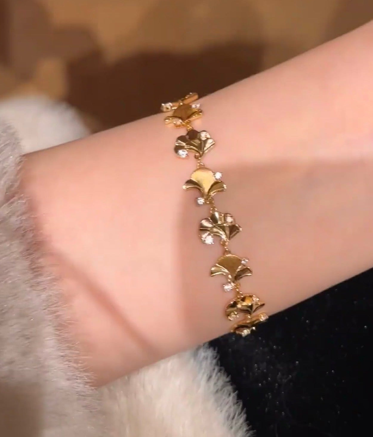 Golden Ginkgo Bracelet