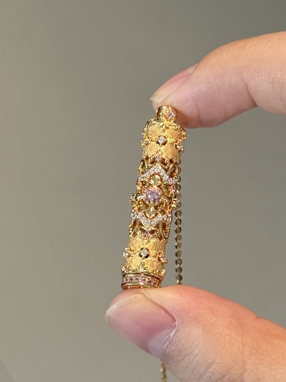 Golden Secret Vial Necklace