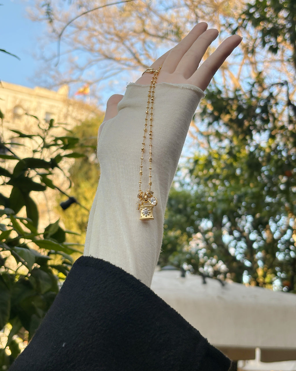 Treasure Lock Charm Necklace