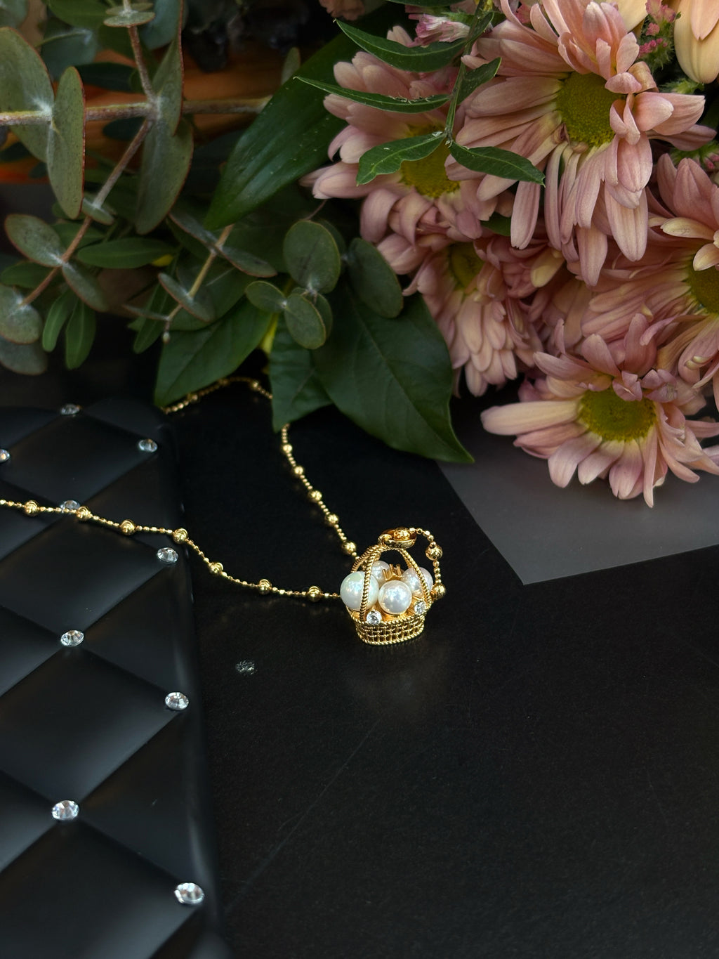 Pearl Basket Pendant