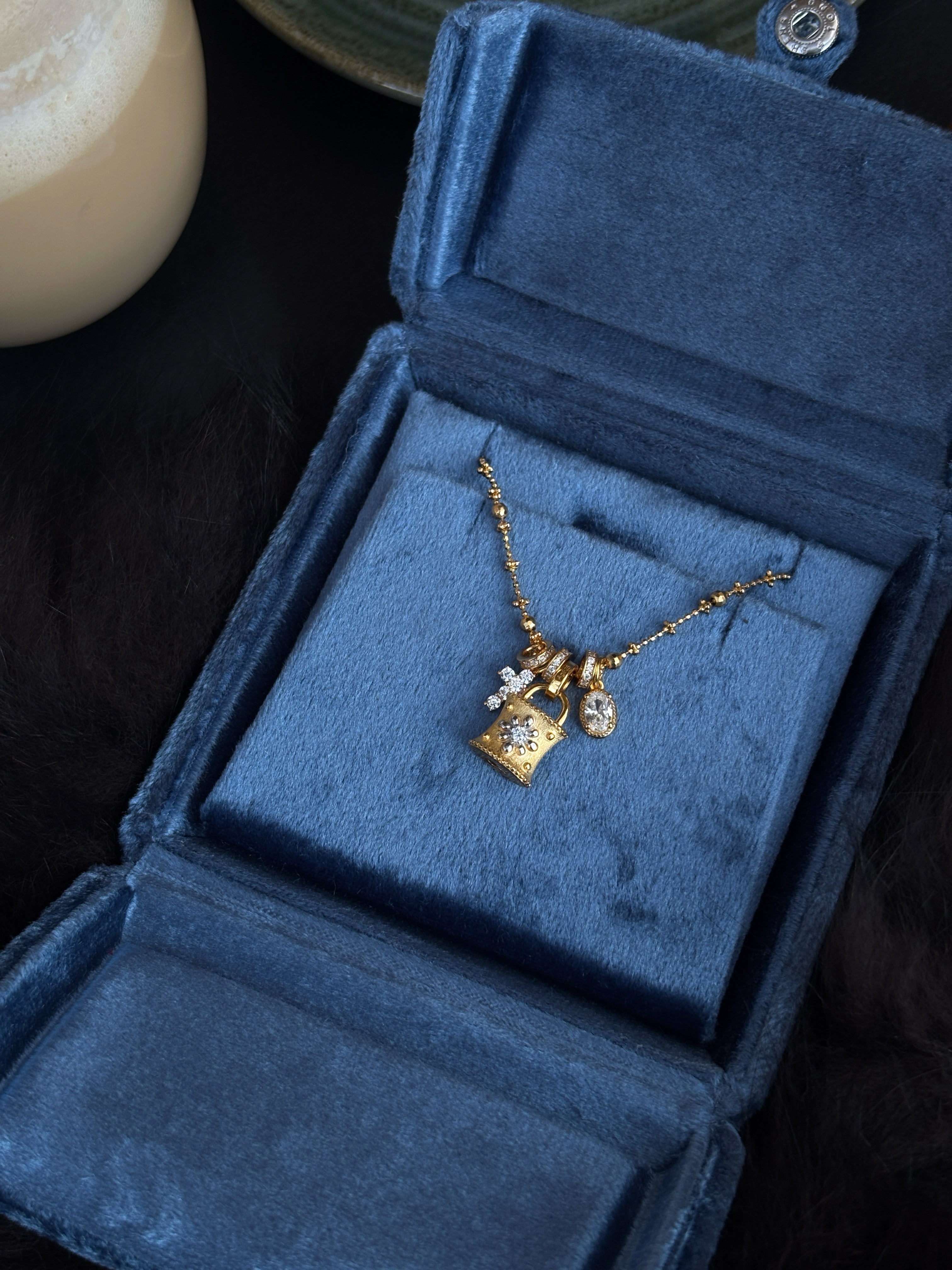 Treasure Lock Charm Necklace