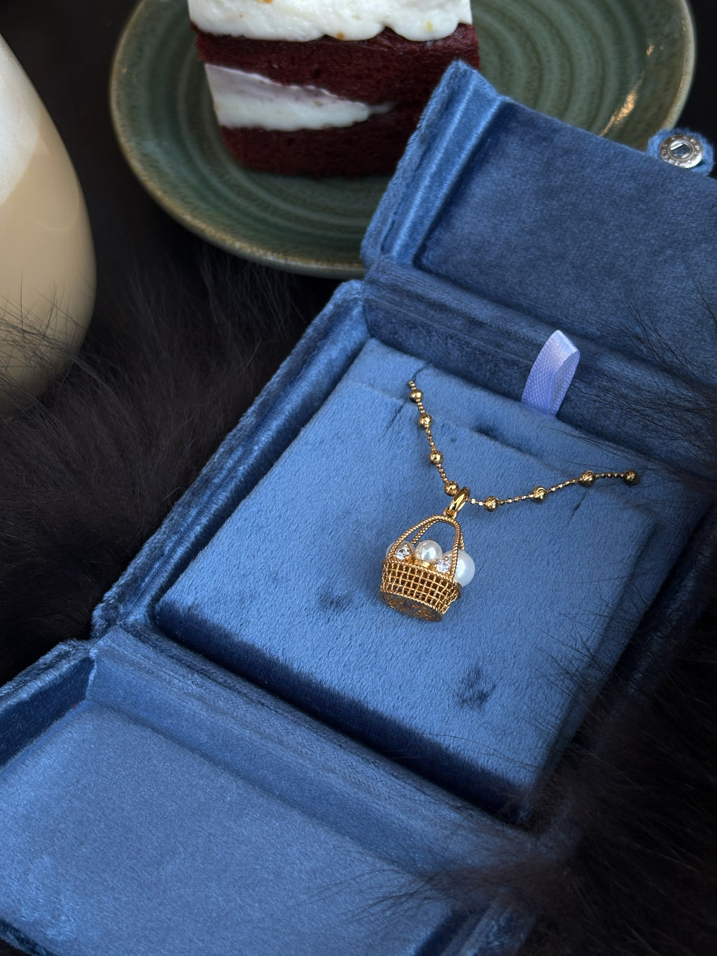 Pearl Basket Pendant